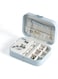 Small Jewelry Box, TYTA PU Leather Jewelry Organizer For Women Portable Travel Jewelry Box Double Layer for Necklace Earring Rings Jewelry Holder Case (Blue)