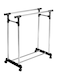 Metal Adjustable Cloth Rack Hanger Silver/Black