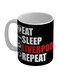 Liverpool F.C.: Eat Sleep Liverpool Repeat Coffee Mug Multicolour 8.2 x 9.5cm