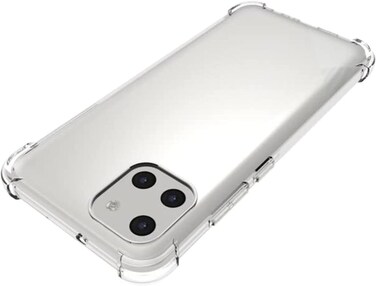 Muzz For Galaxy A03 4G Case Clear Transparent Reinforced Corners TPU Shock-Absorption Flexible Phone Cover for Samsung Galaxy A03 (SM-A035F)