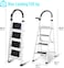 4-Step Foldable Anti-Slip Home Step Ladder with Wide Pedals, Portable Folding Step Stool for Kitchen, Living Room &amp; Garage