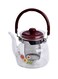 Designed Teapot With Strainer Clear/Red