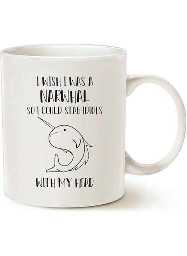 MAUAG Funny Quote Coffee Mug Christmas Gifts, White 11 Oz