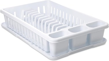 Dishdrainer with Tray - White