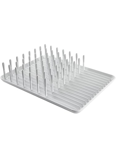OXO Good Grips Compact Dish Rack, Biscuit, 13-3/4" x 10-3/8" x 3-1/2" h for Storage