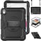 Case for iPad (A16) 11th/10th Generation 2025/2022 (11&Prime;/10.9&Prime;) - with Screen Protector, 360 Rotating Stand &amp; Pencil Holder &amp; Hand &amp; Shoulder Strap Shockproof (Black)