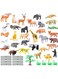 Safari Animals Figures Toys,53 Pcs Small Mini Realistic Safari Zoo Plastic Animals Figures Learning Educational Toy Set,Animal Party Favors zoo animals toys for kids, Forest Animal Cake Toppers
