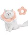 Jaffiust Cat Recovery Collar, Soft Elizabeth Pet Cone Adjustable Protection Wound Healing Cone, Adorable Flower Neck Pillow Prevents Licking, Biting, Dog Scratching Hood (Pink, S)