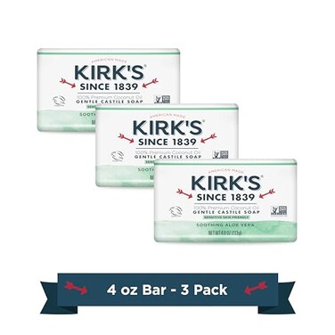 Kirk's Gentle Castile Soap - Soothing Aloe Vera, 3 Count