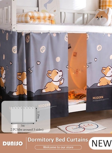 Bed Curtain Blackout Curtains Sleeping Tent Thicken Dorm Single Sleeper Blackout Shading Cloth Dustproof Privacy Tents Lightweight Student Dormitory Home Bedroom Cabin Decor Bedding