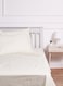 Rose Solid Dyed Bedsheet Set Cotton Blend Off White Double