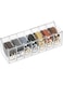 YEMMEN Belt Organizer for Closet - Acrylic Belt Storage Holder for Home, Comes with Dust Cover, 7 Compartments for Clean and Tidy Storage of Belts, Ties, and Other Items (7P-1Pack)