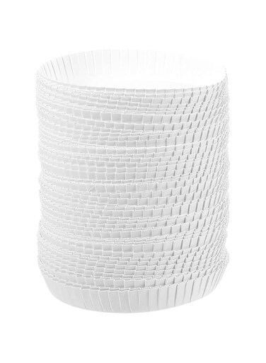 YARNOW 100pcs Disposable Paper Cup Covers White Hot Cup Lids Recycled Drinking Lids Biodegradable Coffee Cup Covers for Travel Hotel Coffee Bar 65mm