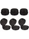 BangBoom 6 Pack Gas Stove Switch Protection Cover Clear Universal Gas Oven Knob Safety Covers with Matching Double-Sided Tape Stove Knob Locks for Gas Burners (Black)