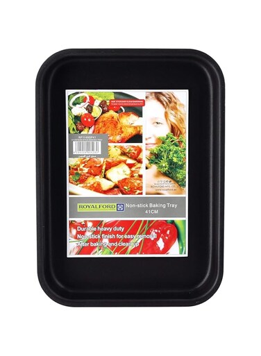 Royalford Aluminum Non Stick Baking Tray 1 Piece, Red