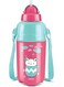 370ml Plastic Water Bottle with Straw for Kids &acirc;&euro;&ldquo; PU Insulated to Keep Drinks Hot or Cold for Hours, Leakproof, Sipper Bottle for School, Travel &amp; Picnic, Kool Trendy 400, Cherry Pink