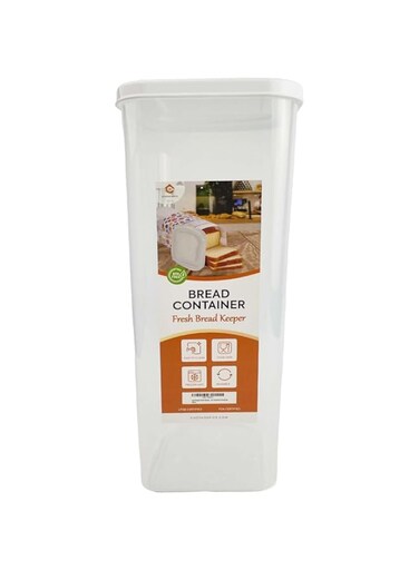 CozyHospice Bread Box Dispenser, Plastic Bread Bin Holder with Lid, Made with premium BPA free Plastic, Airtight Container for Sandwich Bread, Toast Bread Storage, Bread Saver Box