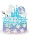 PCS Cute Anime Birthday Cake Toppers, Snow Theme Princess Cake Decorations For Ice Party Supplies