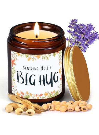 Jaffiust 4-Pack Scented Candle Set Soy Wax Candles, Home Decor Scented Candles, Women's Jar Candle Gift with Amber Glass Jar and Kraft Packaging