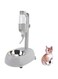Pet Standing Water Dispenser Bowl, 500ml Food Feeder Bowl with Detachable Pole Automatically Feeding Water Height Adjustable No Drip Water Bottle, for Cats Dogs