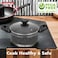 Auroware Non Stick 20cm Casserole with Glass Lid, Black, Forged Aluminium, Dishwasher safe, Durable and Strong Handle
