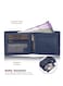 HORNBULL Denial Navy Leather Wallet for Men   Leather Mens Wallet with RFID Blocking   Wallets Men Genuine Leather, Navy, Two Fold Wallet   MW150   PKQB