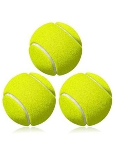 ALLKING Tennis Ball Cricket Tennis Ball Light Tennis Ball for Cricket Tournament, Street Match Cricket Ball Tennis for Lawn Cricket Soft Tennis Balls for Playing Pacer Cricket Ball - Green Pack of 3
