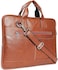حقيبة Bagneeds® للرجال من الجلد الصناعي باللون البني الداكن، أفضل حقيبة كمبيوتر محمول للرجال   تان   GR1Y
