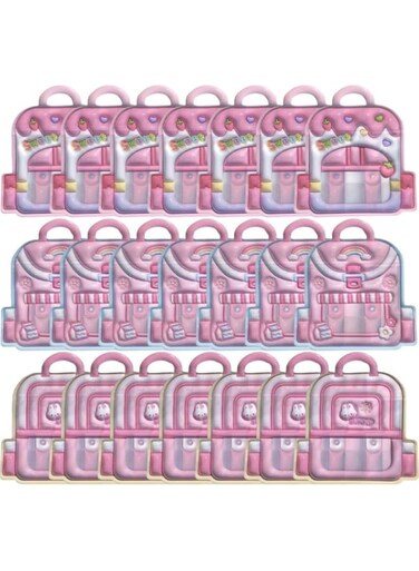 21 Pcs Cartoon Backpack Goodie Bags, Clear Gift Candy Bags With Handle, Resealable Small Items Storage Organizer, Small Ziplock Seal Bags, Packaging Storage Bags Candy Bag Party Favor Bags