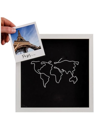 NMVB Adventure Archive Box, Travel Adventure Archive Shadow Box, Wood Frame Travel Collection Box, Ticket Shadow Box with World Map and Plane Design, Memory Boxes for Keepsakes