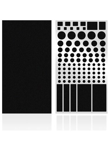 Loiisgy Light Blocking Stickers, Dimming 50% ~ 80% of LED Lights, Dimming Sheets for Routers, LED Covers Blackout (2Sheets = 1 Cut Out + 1 Uncut)