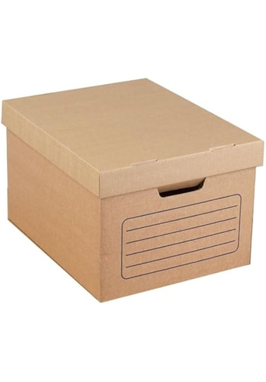 Al Fakhama Corrugated Cardboard Storage Box/Archive Box (L39 x W31 X H27) - Brown, Medium