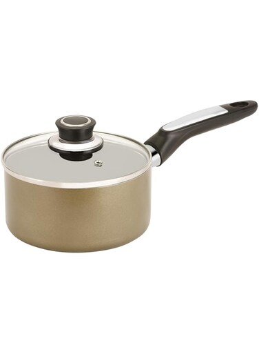 Royalford Aluminum 18 Cm Sauce Pan 2 Piece, Beige