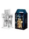 Lady 24-Piece Cutlery Set With Stand Holder Silver