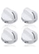 Reyhoar Range Burner Knob White 8273104, Gas Stove Knob Replacement Part Fit for Whirlpool &amp; Sears - Replaces WP8273104 PS393679-4 Pack
