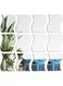 TERRIFI Wavy Mirror Wall Stickers Decor, 12 Pcs Mirror Wall Stickers Design, 3D Art DIY Home Decorative Acrylic Mirror for Living Home Room Bedroom Sofa TV Setting Wall Decoration