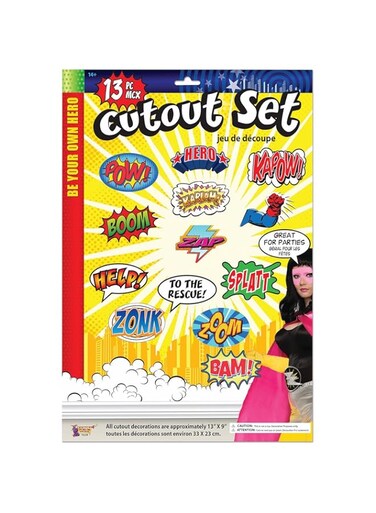 Forum Novelties Superhero Birthday Party Decoration Cutouts
