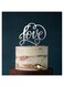 Manschin-Laserdesign Cake Topper, Cake Topper Acrylic Cake Stand, Choice of Colours, Wedding Cake Love (Mirror Silver (One Side)) Item No. 5081