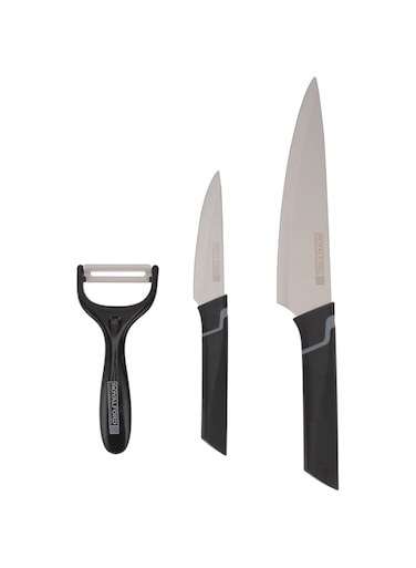 Royalford 3pcs Kitchen Tools Set RF12004-8" Chef Knife with 3.5" Paring knife and Y Peeler Kitchen Set