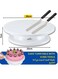 Rotating Cake Turntable Stand With Icing Tools White