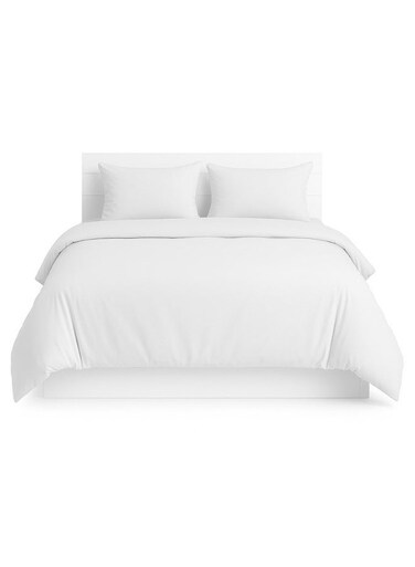 Linen Klub 2-Piece Deyarco Duvet Cover Set Cotton Blend White 160x220cm