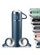 Vacuum Insulated Flask 500ml/17.6oz Stainless Steel Thermo Bottle with Cup for Coffee Water Hot and Cold Drink Flasks. (Blue)