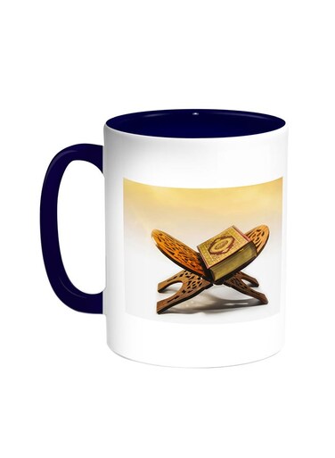 Islamic - The Quran Printed Coffee Mug Blue/White
