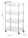 Versatile 4 Layered Rectangular Shaped Floor-standing Fruit and Vegetable Storage Rack