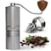 Manual Coffee Grinder with 60 Adjustable Grind Settings, Stainless Steel Burr &amp; Walnut Handle