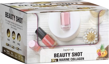 Laperva Beauty Shot Marine Collagen, For Better Hair, Skin &amp; Nails, 1.5 Times More Efficient (Box Of 12 Shots)