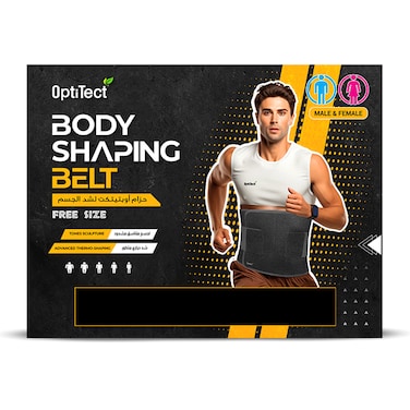 Optitect Body Shaping Belt, Free Size, Black