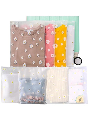 Azonee Clothes Bags Reusable Frosted Seal Clothes Bags Travel Storage Bags Hospital Bags Shoes Bags Waterproof Luggage Organiser for Clothes Shoes Cosmetics Travel Essentials 20 Pcs