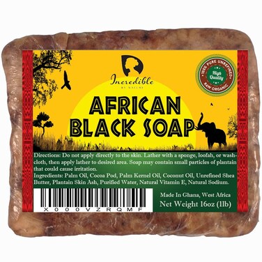 African Black Soap - 1lb Raw Organic Soap Face &amp; Body Wash