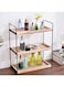 FengMingoo 3 Tier Bathroom Counter Organizer, Wooden Bathroom Organizer Countertop Storage Shelf, Bathroom Trays for Counter Organizer Cosmetic Holder, Kitchen Spice Rack (wooden)